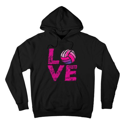 Love Volleyball Gifts For Volleyball Fans Teen Girl Wo Hoodie