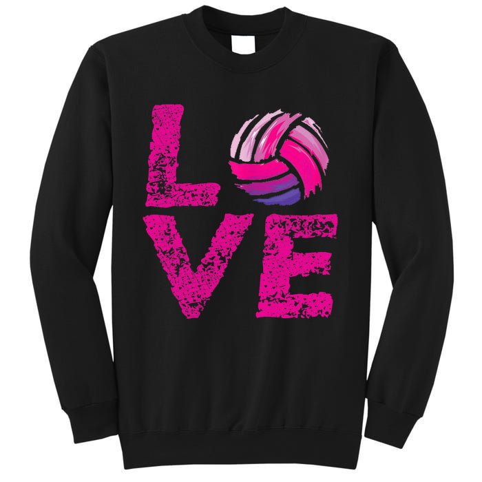 Love Volleyball Gifts For Volleyball Fans Teen Girl Wo Sweatshirt