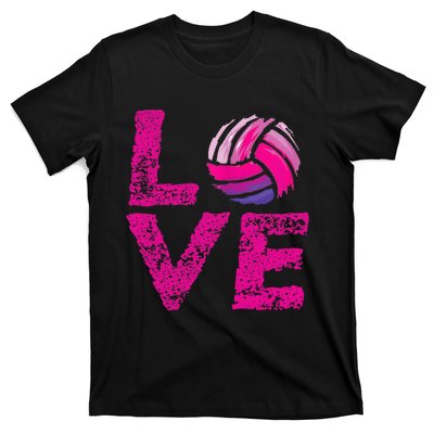 Love Volleyball Gifts For Volleyball Fans Teen Girl Wo T-Shirt