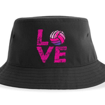 Love Volleyball Gifts For Volleyball Fans Teen Girl Wo Sustainable Bucket Hat