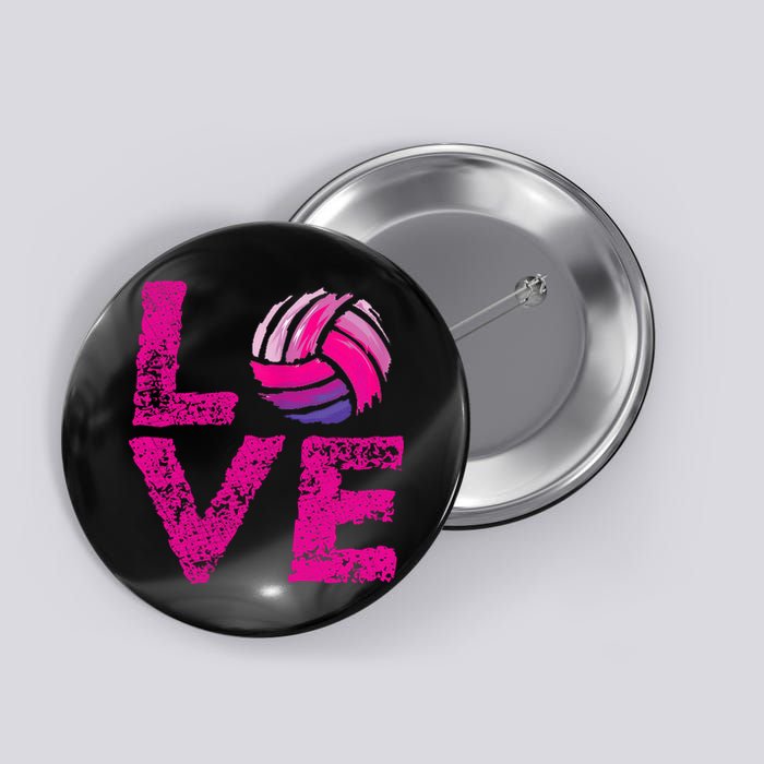 Love Volleyball Gifts For Volleyball Fans Teen Girl Wo Button