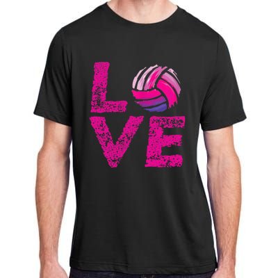 Love Volleyball Gifts For Volleyball Fans Teen Girl Wo Adult ChromaSoft Performance T-Shirt