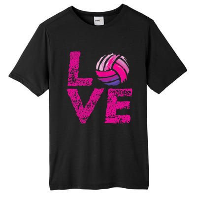 Love Volleyball Gifts For Volleyball Fans Teen Girl Wo Tall Fusion ChromaSoft Performance T-Shirt