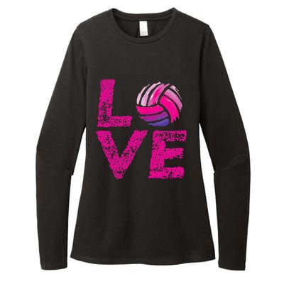 Love Volleyball Gifts For Volleyball Fans Teen Girl Wo Womens CVC Long Sleeve Shirt