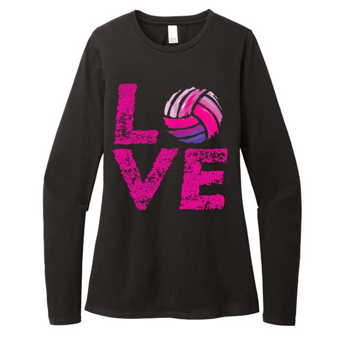 Love Volleyball Gifts For Volleyball Fans Teen Girl Wo Womens CVC Long Sleeve Shirt