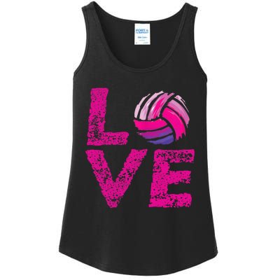 Love Volleyball Gifts For Volleyball Fans Teen Girl Wo Ladies Essential Tank