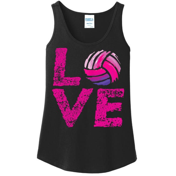 Love Volleyball Gifts For Volleyball Fans Teen Girl Wo Ladies Essential Tank