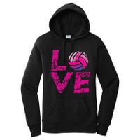 Love Volleyball Gifts For Volleyball Fans Teen Girl Wo Women's Pullover Hoodie