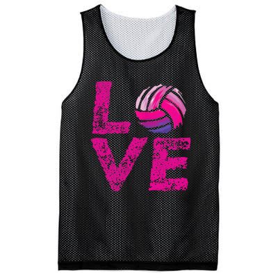 Love Volleyball Gifts For Volleyball Fans Teen Girl Wo Mesh Reversible Basketball Jersey Tank