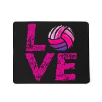 Love Volleyball Gifts For Volleyball Fans Teen Girl Wo Mousepad