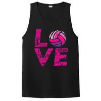 Love Volleyball Gifts For Volleyball Fans Teen Girl Wo PosiCharge Competitor Tank