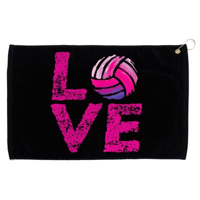 Love Volleyball Gifts For Volleyball Fans Teen Girl Wo Grommeted Golf Towel