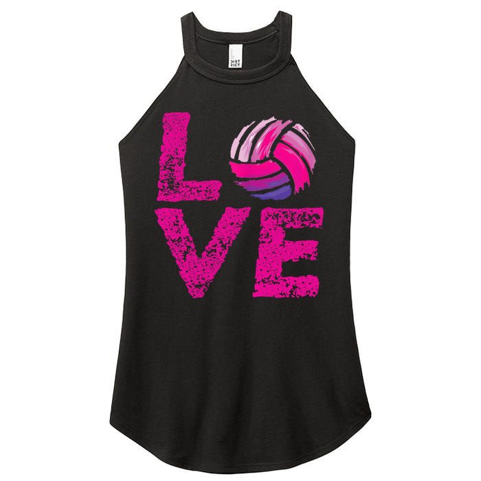 Love Volleyball Gifts For Volleyball Fans Teen Girl Wo Women's Perfect Tri Rocker Tank