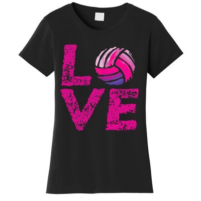 Love Volleyball Gifts For Volleyball Fans Teen Girl Wo Women's T-Shirt