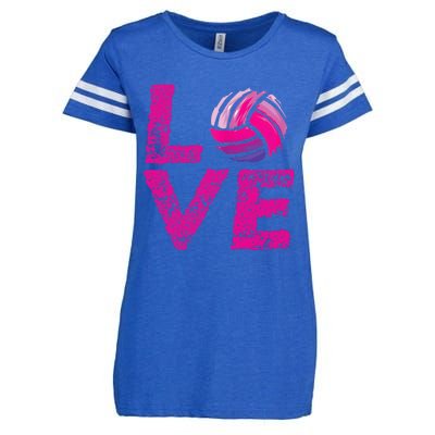 Love Volleyball Gifts For Volleyball Fans Teen Girl Wo Enza Ladies Jersey Football T-Shirt