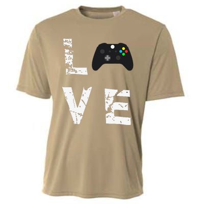 Love Video Games Valentine's Day Funny Cooling Performance Crew T-Shirt