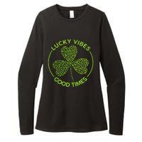 Lucky Vibes Good Times Saint Patrick's Day Womens CVC Long Sleeve Shirt