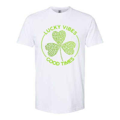 Lucky Vibes Good Times Saint Patrick's Day Softstyle® CVC T-Shirt