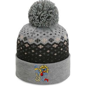 Love Video Game Gamer Leopard Sunflower Graphic Plus Size The Baniff Cuffed Pom Beanie