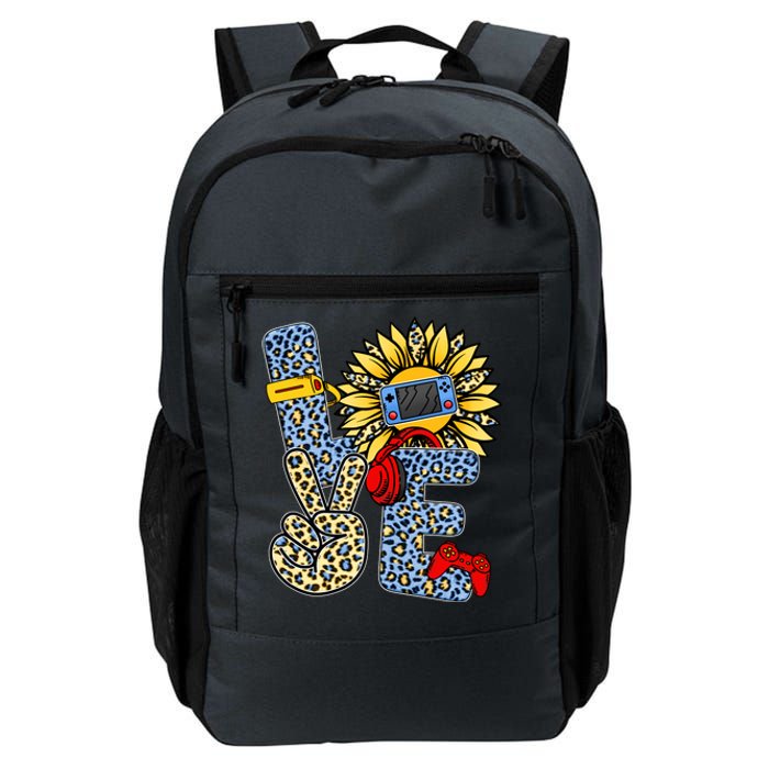 Love Video Game Gamer Leopard Sunflower Graphic Plus Size Daily Commute Backpack