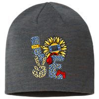 Love Video Game Gamer Leopard Sunflower Graphic Plus Size Sustainable Beanie