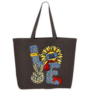 Love Video Game Gamer Leopard Sunflower Graphic Plus Size 25L Jumbo Tote