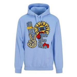 Love Video Game Gamer Leopard Sunflower Graphic Plus Size Unisex Surf Hoodie