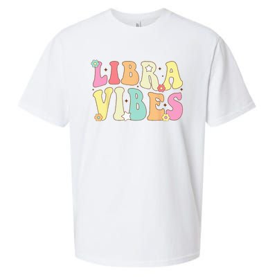 Libra Vibes Groovy Zodiac Birthday   Sueded Cloud Jersey T-Shirt