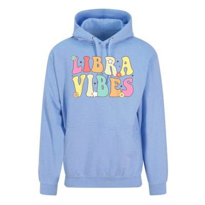 Libra Vibes Groovy Zodiac Birthday   Unisex Surf Hoodie