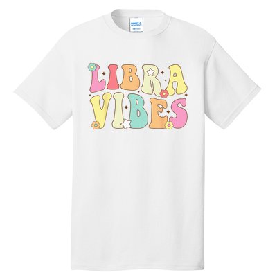 Libra Vibes Groovy Zodiac Birthday   Tall T-Shirt