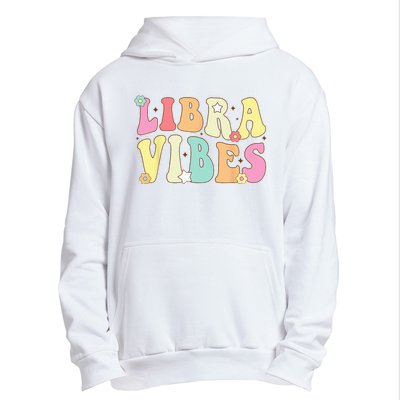 Libra Vibes Groovy Zodiac Birthday   Urban Pullover Hoodie