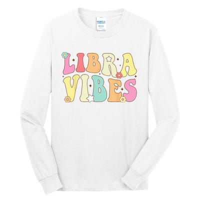 Libra Vibes Groovy Zodiac Birthday   Tall Long Sleeve T-Shirt