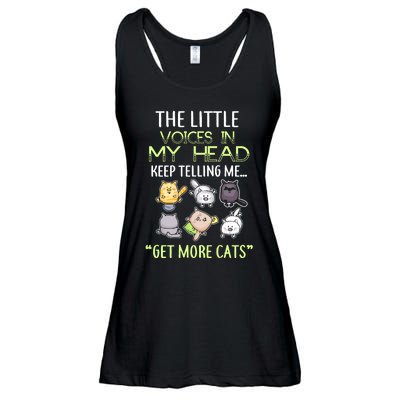 Little Voices In My Head Keep Telling Me Get More Cats Ladies Essential Flowy Tank