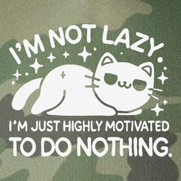 Lazy Vs I’M Just Highly Motivated To Do Nothing Funny Cat Legacy Tie Dye Trucker Hat