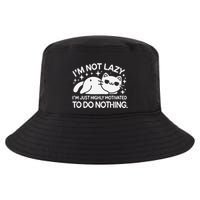 Lazy Vs I’M Just Highly Motivated To Do Nothing Funny Cat Cool Comfort Performance Bucket Hat