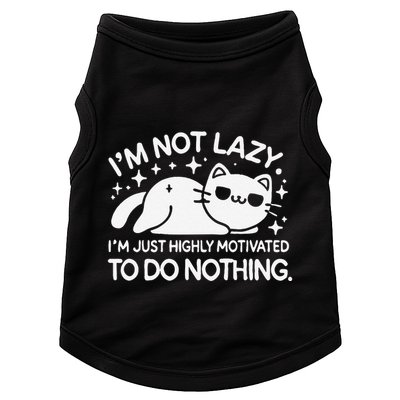 Lazy Vs I’M Just Highly Motivated To Do Nothing Funny Cat Doggie Tank