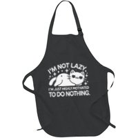 Lazy Vs I’M Just Highly Motivated To Do Nothing Funny Cat Apron