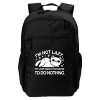 Lazy Vs I’M Just Highly Motivated To Do Nothing Funny Cat Backpack