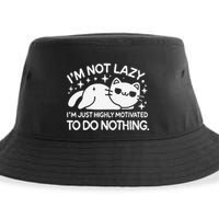Lazy Vs I’M Just Highly Motivated To Do Nothing Funny Cat Sustainable Bucket Hat