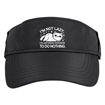 Lazy Vs I’M Just Highly Motivated To Do Nothing Funny Cat Adult Drive Performance Visor