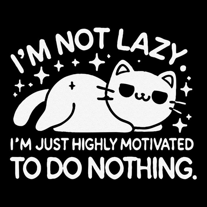 Lazy Vs I’M Just Highly Motivated To Do Nothing Funny Cat Drawstring Bag