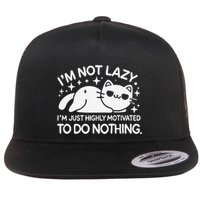 Lazy Vs I’M Just Highly Motivated To Do Nothing Funny Cat Flatbill Hat