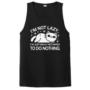 Lazy Vs I’M Just Highly Motivated To Do Nothing Funny Cat PosiCharge Competitor Tank