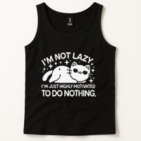 Lazy Vs I’M Just Highly Motivated To Do Nothing Funny Cat Tank Top