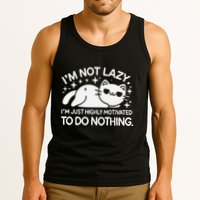 Lazy Vs I’M Just Highly Motivated To Do Nothing Funny Cat Tank Top