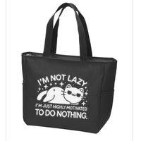 Lazy Vs I’M Just Highly Motivated To Do Nothing Funny Cat Zip Tote Bag