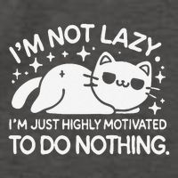 Lazy Vs I’M Just Highly Motivated To Do Nothing Funny Cat Vector Backpack