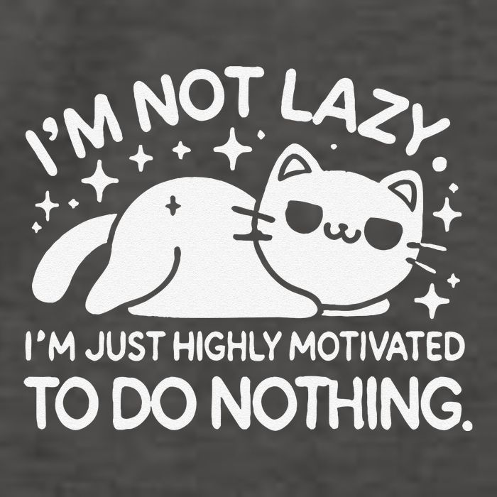 Lazy Vs I’M Just Highly Motivated To Do Nothing Funny Cat Vector Backpack