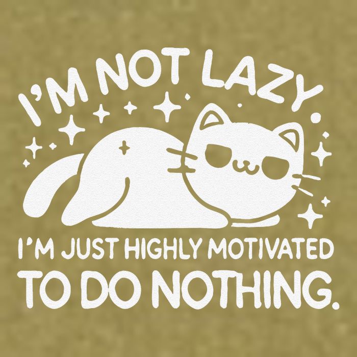 Lazy Vs I’M Just Highly Motivated To Do Nothing Funny Cat Garment-Dyed Women's Muscle Tee