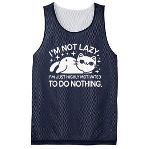 Lazy Vs I’M Just Highly Motivated To Do Nothing Funny Cat Mesh Reversible Basketball Jersey Tank